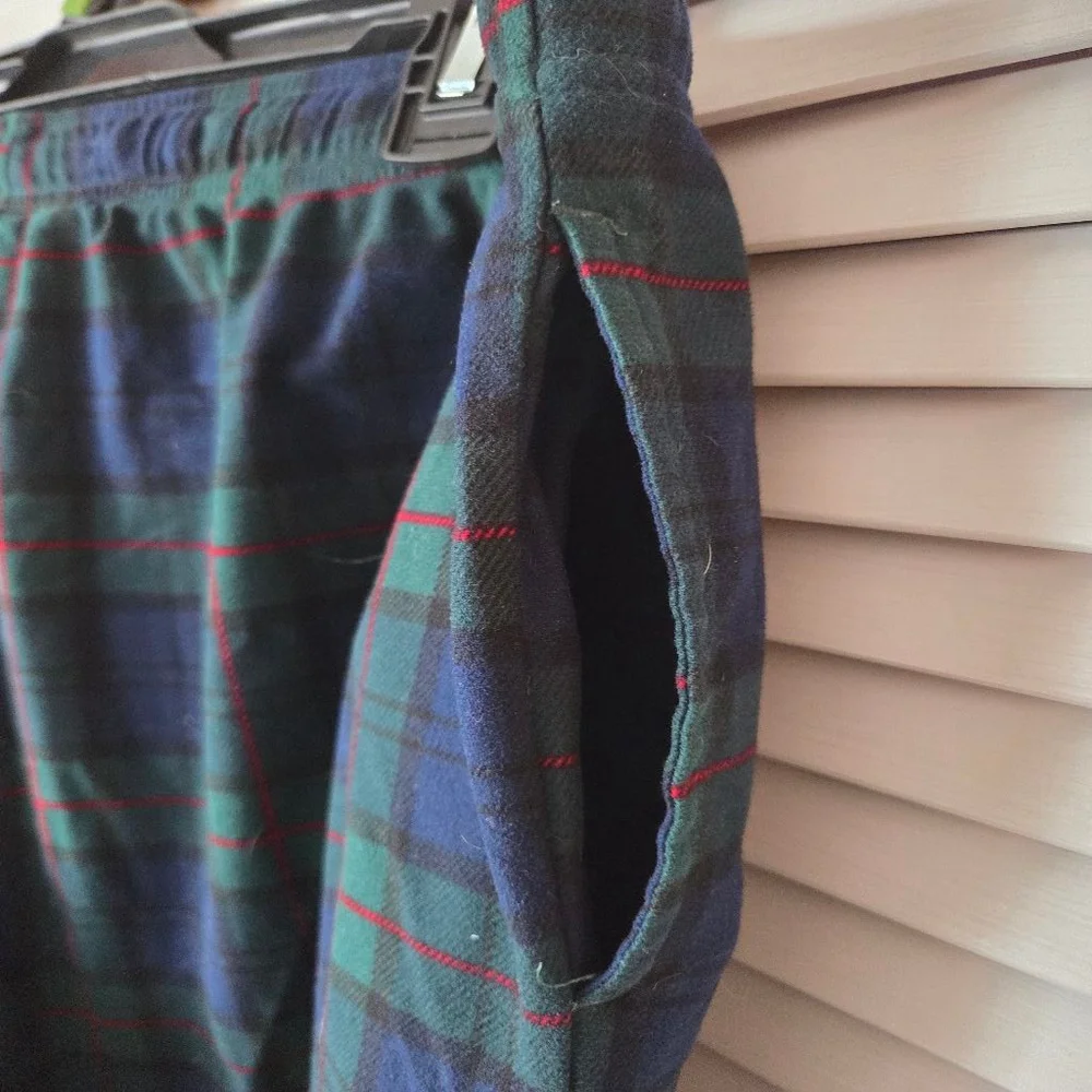 Nautica Men's Flannel Plaid Sleepwear pants green, blue, and red